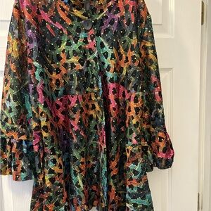 Colorful Patterned Button-Up sparkle